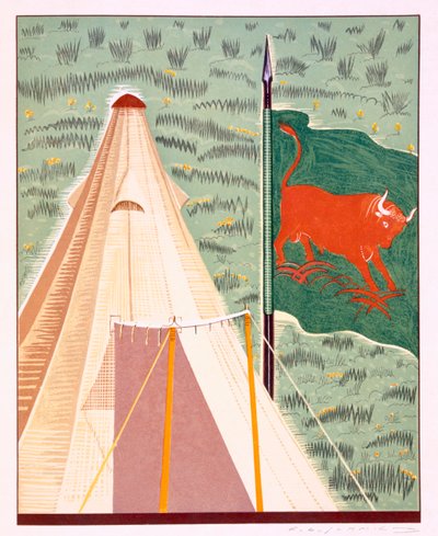 Kuvitus Rudyard Kiplingin teoksesta Kim (1900-01), julkaistu 1930 tekijältä Francois Louis Schmied